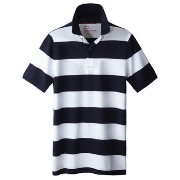 Giordano佐丹奴 Polo 男炫彩个性横间修身POLO 01012014 海军蓝 XL