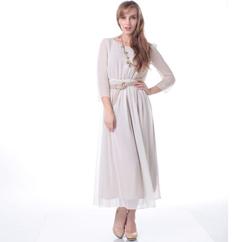 飘蕾 peoleo 时尚连衣裙2111201127 米黄色 L