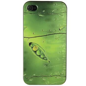 唯珍 苹果 Apple iPhone 4 4S浮雕保护壳 彩绘壳 背壳 护盾（ 绿色生机）
