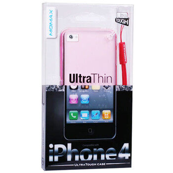 摩米士（MOMAX）Apple iPhone4 极薄坚韧保护壳 适用与APPLE IPHONE 4 透明蓝色 附送硅胶精美手绳