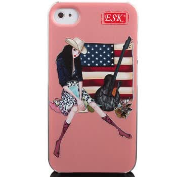 ESK 501 立体浮雕系列 iphone4/4s保护壳 城市女孩