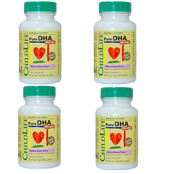 美国进口ChildLife精纯DHA软胶囊 DHA 4瓶