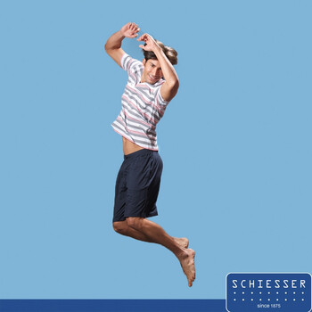 舒雅 schiesser 男士95%莫代尔短袖家居服/套装 39/1500 008宝蓝 XL
