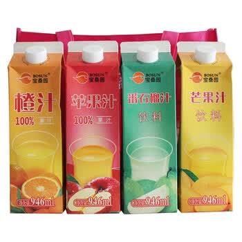 宝桑园 果汁饮料（橙汁+番石榴+芒果+苹果） 946ml礼品装 4瓶装