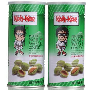 泰国Koh-Kae大哥香脆日本芥末花生豆230g*2罐