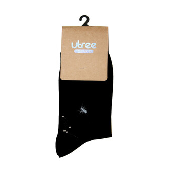 Utree 约晴 男袜 纯色小蜘蛛 商务袜 3随机