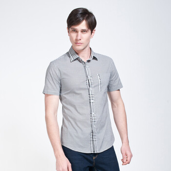 Givensi 2012夏季新品男士韩版修身时尚印花短袖衬衫 多色选 GVS209 XL