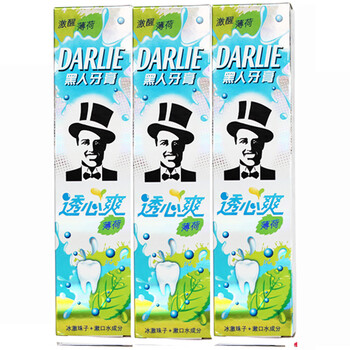 DARLIE 黑人透心爽薄荷牙膏120g*3支 加赠120g