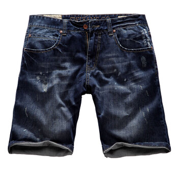 七匹狼SWJEANSN男装休闲牛仔短裤171130403506 浅蓝 34