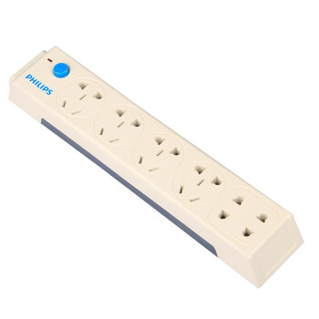 飞利浦（Philips） SPS1630A/93 新国际 一体芯结构过载保护六位总控插座 3米 白色