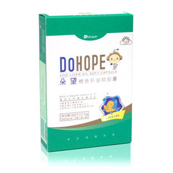 朵望 普装鳕鱼肝油软胶囊 香草味（6岁以内宝宝适用） 1-6岁