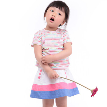 憨笔熊 2012 夏装新款 宝宝服饰 全棉 百搭 女婴 女童 短裙 31272 白色 24/36月
