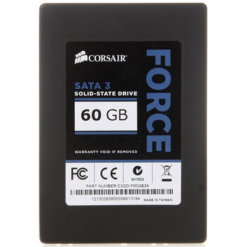 海盗船（CORSAIR）Force 60G 2.5英寸 SATA-3固态硬盘(CSSD-F60GB3A-BK)