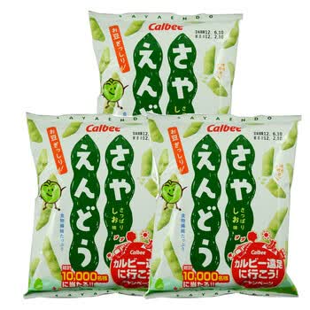 日本原装进口食品 卡鲁比 豌豆味米果 70g*3包 #1804