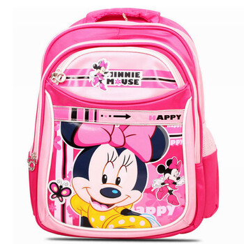 迪士尼disney 米奇小学生书包 儿童书包 SM80176 玫红
