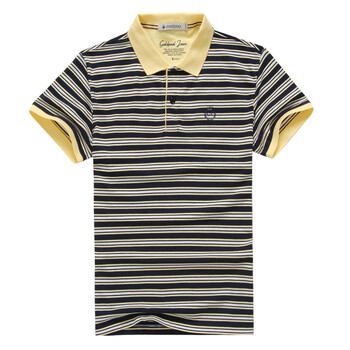 Goldpool 高尔普2012夏装男士商务休闲POLO衫翻领短袖T恤BT5720 黄色/兰 XXL