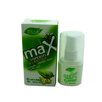 默思卡森max-concern婴儿植物防蚊液30ml+天然蚊患舒缓膏5g 1012+1020
