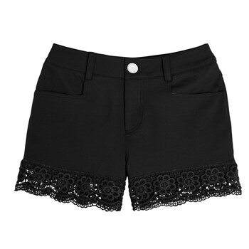 LUVIZ璐唯丝 2012夏季新款 女装 优雅百搭蕾丝花边短裤 1306 黑色 XL