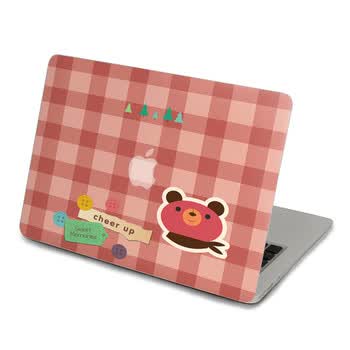 SkinAT 苹果笔记本MacBook外壳A面保护贴膜 3M材料 格子熊 Air 13 2011款