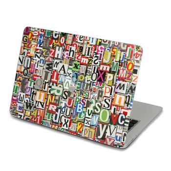 SkinAT 苹果笔记本MacBook外壳A面保护贴膜 3M材料 混乱字母 Pro 15