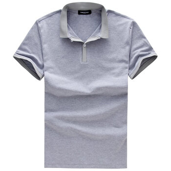 Topstyle鼎派 新款时尚休闲纯色男士polo衫 P-5 浅灰色 185/XXL