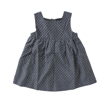 Ponie Conie 童装 2012夏装新款 女婴背心裙 纯棉连衣裙 80509 黑底白点 24M