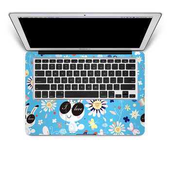 SkinAT 苹果笔记本MacBook手托保护贴膜 不含键盘 3M材料 love兔 Air 13 2011款