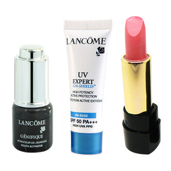 兰蔻Lancome 经典精华唇膏套装（精华肌底液（小黑瓶）7ml+金纯玫瑰唇膏+柔皙遮瑕隔离乳）