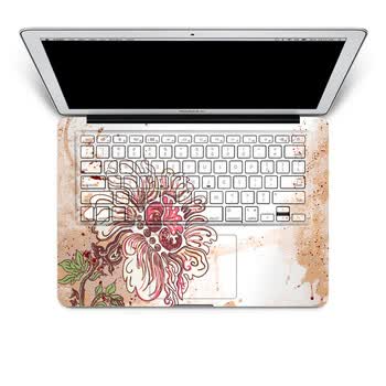 SkinAT 苹果笔记本MacBook手托保护贴膜 含键盘 3M材料 花的粉 Pro 15 (Retina)