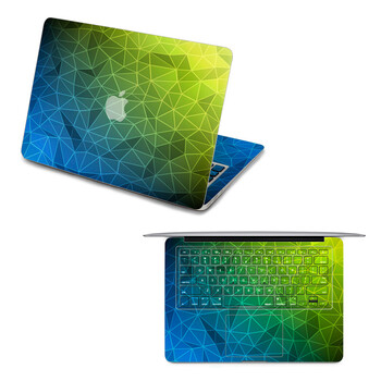 SkinAT 苹果笔记本MacBook全套保护贴膜 3M材料 蓝绿格调 Air 13 2011款