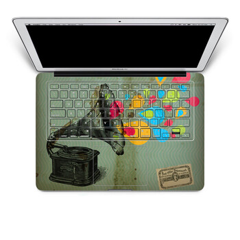 SkinAT 苹果笔记本MacBook手托保护贴膜 含键盘 3M材料 怀旧卡 Pro 13