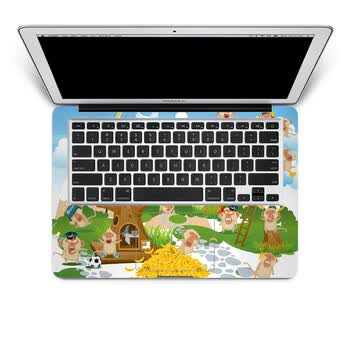 SkinAT 苹果笔记本MacBook手托保护贴膜 不含键盘 3M材料 猴子游戏 Pro 15
