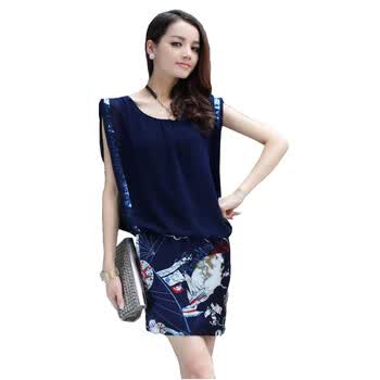 2012新款女装夏季淑女时尚短袖连衣裙28红08 蓝色 XXL