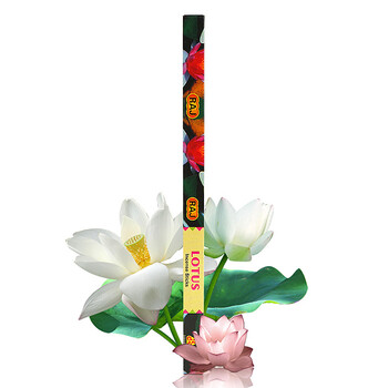 RAJ印度熏香 进口纯手工香熏香料 线香棍香 荷花 18g*3小盒 提神醒脑 056x