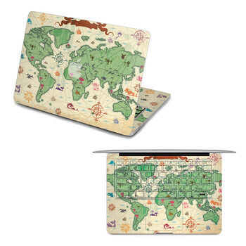 SkinAT 苹果笔记本MacBook全套保护贴膜 3M材料 手绘地图 Pro 13