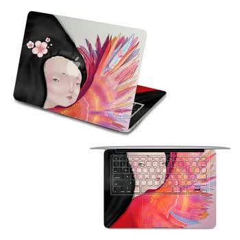 SkinAT 苹果笔记本MacBook全套保护贴膜 3M材料 水彩女孩 Pro 15