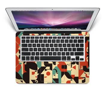SkinAT 苹果笔记本MacBook手托保护贴膜 不含键盘 3M材料 默默相对 Pro 13