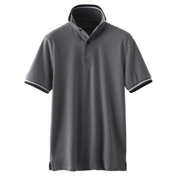 Giordano佐丹奴 Polo 男撞色边小立领修身POLO 01012001 深灰 XXL