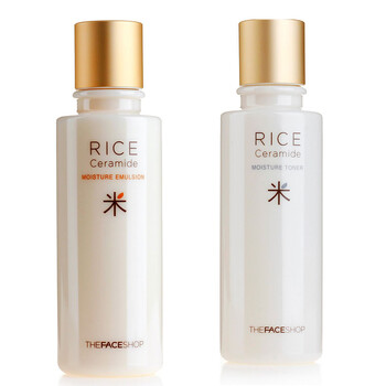 菲诗小铺 The face shop大米美白保湿调理乳液150ml+补水爽肤水150ml