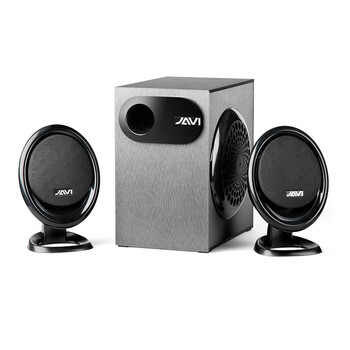 爵崴（JAVI）音箱 H101 击剑手 金属拉丝质感木质2.1声道音箱 独家低频传导技术 银色