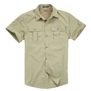 CAMEL/骆驼 2012新款男款衬衫户外速干两穿抗撕速干衬衣夏季新品 2S05024 卡其 XXL