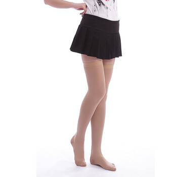 好士德 Perfect leg 护士专用防静脉曲张袜 医用压力袜 弹力袜 压力一级长筒（闭口） 黑色 L