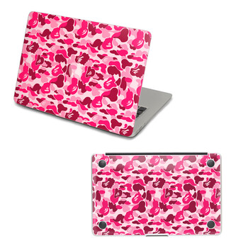 SkinAT 苹果笔记本MacBook外壳及底部保护贴膜 3M材料 粉色迷彩猴 Pro 15 (Retina)