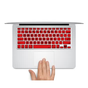 SkinAT MacBook苹果笔记本 iMac 键盘贴膜 保护贴 键盘膜 贴纸 红色大字体 Pro 15 (Retina)