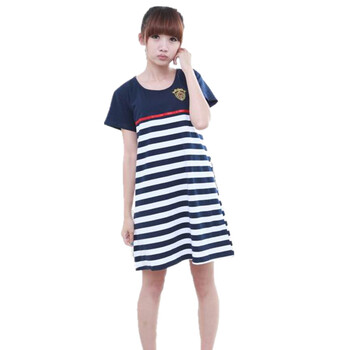 蕾曦 孕妇条子印章连衣裙 WML.878 条纹 XL