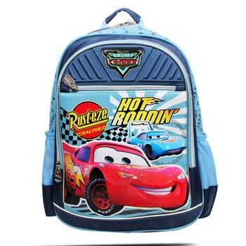 迪士尼 DISNEY 2012新品汽车总动员书包 小学生书包 男生双肩书包C0027 蓝色