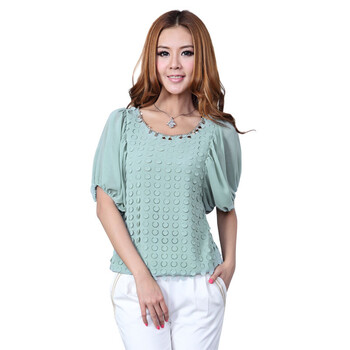 OSA2012夏装新款女装韩版新品大码春装衬衣女士衬衫SC21279 浅蓝色 XL