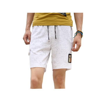 奥派阿西 夏季新款 时尚个性墨点短裤 男士夏装休闲裤 03639 白色 XXL