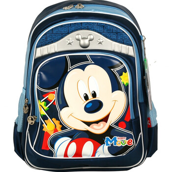 Disney 迪士尼米奇小学生书包MB8103A-兰色（送笔记本一个）