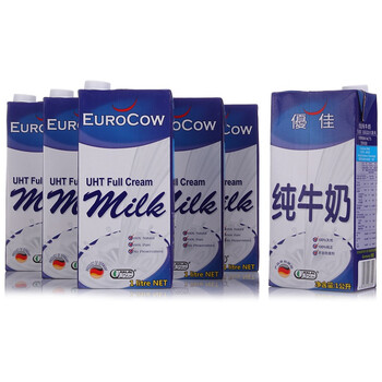 德国 Eurocow优佳纯牛奶1L*6盒 礼盒装